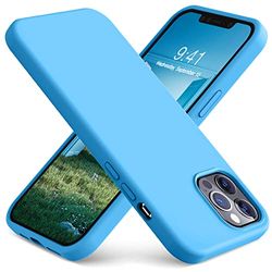 LOVE 3000 Compatibel met iPhone 12 Pro Max telefoonhoesje | Verdikking 2,1 mm vloeibare siliconen | Anti-kras microfiber voering | Full-Body Duty Heavy Protection Case voor Mannen, Blauw