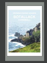 Botallack Cornwall Notebook: Blank lined Notebook, Journal Gift Book, Engine Houses Cornish gift