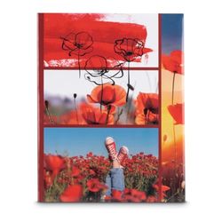 Hama Album photo pour photos (10 x 15 cm, 100 pages, 19 x 25 cm, coquelicots) Rouge
