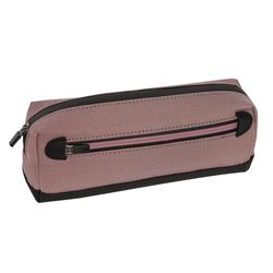 COMIX Campus, Estuche Adecuado para Maquillaje o Artículos de Escritura y Dibujo con Compartimento Principal y Bolsillo Frontal con Cierre de Cremallera, 22 x 8h x 6 cm, Rosa