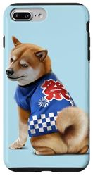 Carcasa para iPhone 7 Plus/8 Plus Abrigo tradicional japonés Happi del desgaste del perro Shiba para el festival