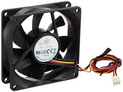 SilverStone SST-FN81 - Série FN Ventilateur de 80mm pour ordinateur, Solution thermique à faible niveau sonore, noir