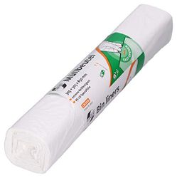 40 x White LDPE 1A Bin Liners 80L Suitable for Wire Mesh Baskets