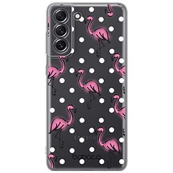 ERT GROUP mobiltelefonfodral för Samsung S21 FE originalt och officiellt licensierat Babaco mönster Flamingo 003 optimalt anpassad till formen på mobiltelefonen, gedeeltelijk transparant