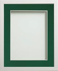 Frame Company Webber White with Bottle Green Mount, 18x14 for 14x10 inch