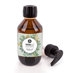 Olio di cocco MeaVita frazionato, 1 confezione (1 x 250 ml) in bottiglia di vetro incl. pompa