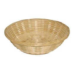 Olympia Wicker Round Bread Basket 200mm Catering Breakfast Canvas Bag Bowl 6pc