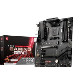 MSI B550 GAMING GEN3 Motherboard, ATX, AM4 - AMD Ryzen 5000 Ready - DDR4 Boost 4400+MHz/OC, PCIe 3.0 x16 Slots, 1 x M.2 Gen3 Slot, 1G LAN