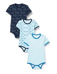 Care Baby Body Kurzarm, 3er Pack Blue (769), 56