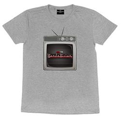 Marvel WandaVision TV-logotyp, vän, passform, t-shirt, damer, S-5XL, Heather Grey, officiella varor, Grå ljung, 4XL