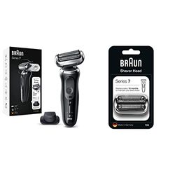Braun Series 7 Electric Shaver for Men with Precision Trimmer, Cordless Foil Razor & Series 7 Electric Shaver Replacement Head, Easily Attach Your New Shaver Head