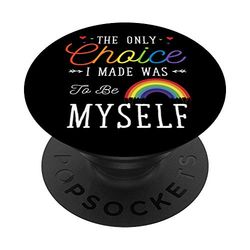 PopSockets LGBTQ Bandiera Queer Arcobaleno Di Essere Me Stesso LGBT PopGrip: Impugnatura per Telefoni Cellulari e Tablet Intercambiabile