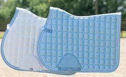HKM Airy Mesh Tapis Bleu Clair Dressage poney