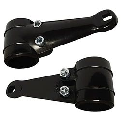 cyclingcolors 2x headlight holder support bracket black long type lamp motorcycle motorbike scooter vintage moped