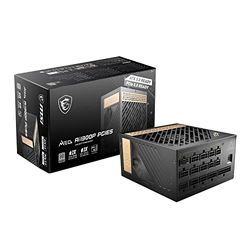 MSI MEG Ai1300P PCIE5 Alimentatore, spina EU (1300W), 80 Plus Platinum, ATX 3.0 al 100% modulare, supporto GPU PCIe 5.0, condensatori giapponesi, Gaming Intelligence, 10 anni di garanzia