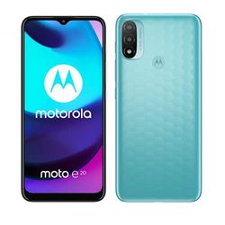 Motorola - moto e20 - Pantalla 6.5" Max Vision HD+, cámara 13MP, procesador octa-core 1.6GHz, batería 4000 mAH, Dual SIM, 2/32GB, Android 11, Azul [Versión ES/PT]