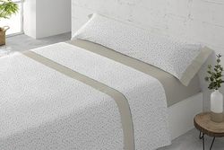 Juego sábanas 50/50 luz 200 cm beige
