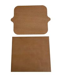 NoStik Air Fryer Liners Reusable : 33-40cm - Cut to Size : Mesh : Rectangle : Set of 2, Brown