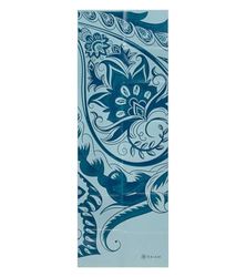 Gaiam yogamatta vikbar rese- och träningsmatta | vikbar yogamatta för alla typer av yoga, pilates och golvövningar, Icy Paisley, 2 mm, 68 tum L x 64 tum B x 2 mm tjock