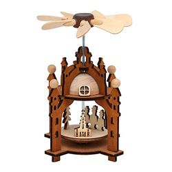 Dekohelden24 Värmespel av trä, natur/brun, ca 12 cm