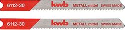 kwb Lames de scie sauteuse HSS pour le métal avec tige à une seule came (tige en T), durée de vie optimale, surface en acier brillant, peu de vibrations, pour les coupes fines
