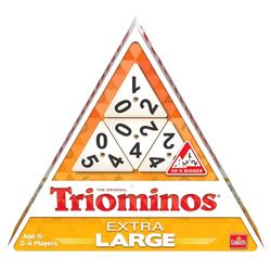 Triominos Extra Large, Gezelschapsspel vanaf 6 Jaar,Bordspel voor 2 tot 4 Spelers met Extra Grote Dominostenen
