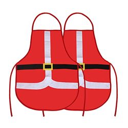 Uten 2 Pack Schort Kerstmis, Keuken Gift Xmas Koken BBQ Party, Keuken Schorten, Rood-11, Apron-11