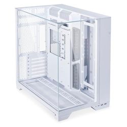 Lian Li O11 Vision - Caja de computadora ATX de Media Torre Blanca de Aluminio/Acero/Vidrio Templado - O11VW.US