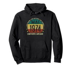 50 Años Divertido Regalo Hombre Mito Leyenda Mayo 1974 Sudadera con Capucha