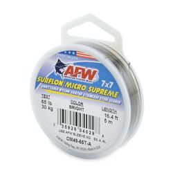 American Fishing Wire Surflon Micro Supreme Fil de pêche en Acier Inoxydable avec revêtement en Nylon 7 x 7, Couleur vive, Test de 29,5 kg, 5 m