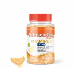 VITASCORBOL - GOMMES 250 - Complément alimentaire à base de Vitamine C 250 mg - Vitalité et défenses immunitaires1 - Ingrédients Vegan - 45 Gommes