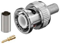 Connettore BNC crimpato (20 pezzi) per RG 59, 75 Ohm