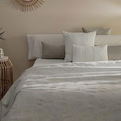 Sancarlos – Funda nórdica Jacquard Aleli, 50% Algodón 50% Poliéster, (Cama 200, Gris Claro)