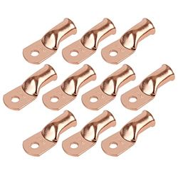 10 pcs Violet tubulaire en cuivre terminal cosses AWG câble de batterie Lug Ring Terminal Connecteurs, 4/0 * 5/16