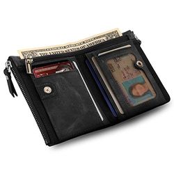 Otto Angelino Accessoire de Voyage - Portefeuille à Deux Volets, Einheitsgröße, Schwarz