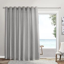Exclusive Home Curtains Loha - Tenda a pannello con occhielli per patio, 108 x 96 cm, colore: grigio tortora