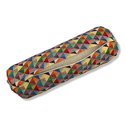 Mini Bolster cilindrico per yoga 40x13cm – ideale per sostenere cervicale, ginocchia, spalle o come seduta durante la pratica yoga - Rivestimento lavabile - Ripieno di pula di farro biologico