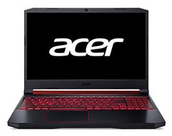 Acer Nitro 5 Gaming-laptop met 39,6 cm (15,6 inch) FullHD (Intel Core i7-9750H, 8 GB RAM, 1 TB HDD+128 GB SSD, Nvidia GTX1650-4 GB, Linux), zwart - Spaans QWERTY-toetsenbord