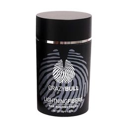 Hair Building Fibre - Long-Lasting, Easy Apply Hair Fibre Concealer for Thinning Hair & Bald Spots - Vegan & Cruelty-Free Hair Thickening Fibre for Men & Women - Crazy Bull, 22g, Light Brown