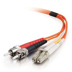 C2G Cavo in fibra ottica/fibra ottica da 20 m per Ethernet veloce, canale in fibra, ATM e cavo patch Gibabit LC/ST LSZH Duplex Multimode 50/125