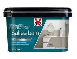 V33 Peinture de rénovation salle de bain, Rénovation perfection Taupe satin 2L