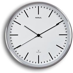MAUL MAULfly Radio Reloj de Pared, Metal, 30 x 30 x 4.5 cm, Metal, Blanco, 30 x 30 x 4.5 cm