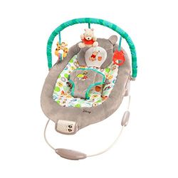 Bright Starts, Disney Baby Rede de bebé Winnie the Pooh vibrações relaxantes - música, barra de brinquedos removível, 0-6 meses (Dots & Hunny Pots)