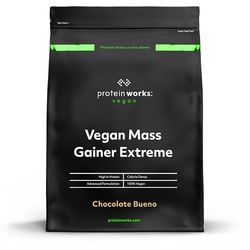 Protein Works - Vegan Mass Gainer Extreme, High Calorie, Up to 50g Protein, 100% Plant Based, 5 Shakes, Chocolate Bueno, 1kg