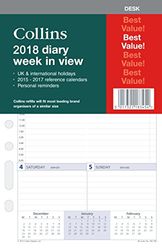 Collins Dk1700–18 recharge pour organiseur 2018 Agenda civil par Semaine
