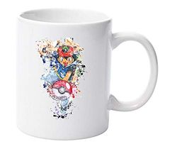 Ash katchum Dash Painting Water Colour 11oz Ceramic Mug Gift Xmas Birthday Christmas Fathers Day Mothers Day