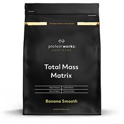 Protein Works - Total Mass Matrix | Portion de 475 calories | Masse musculaire | Prise de poids | 16 Servings | Banane Onctueuse | 2kg