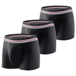 Carer 3-pack heren incontinentie boxershort wasbaar licht en dun katoenen incontinentiebroekje met 80 ml absorberend kussen voorkomt blaaslekkages ontworpen voor milde incontinentie zwart maat 3XL