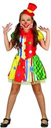 Ciao Clown Girl kostuum voor meisjes, meerkleurig, 7-9 jaar, Veelkleurig., 7-9 jaar