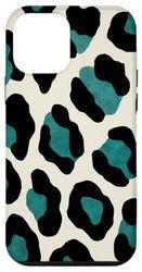 Teal Leopard Print Graphic – Trendy Cheetah Animal Pattern Case for iPhone 12 mini